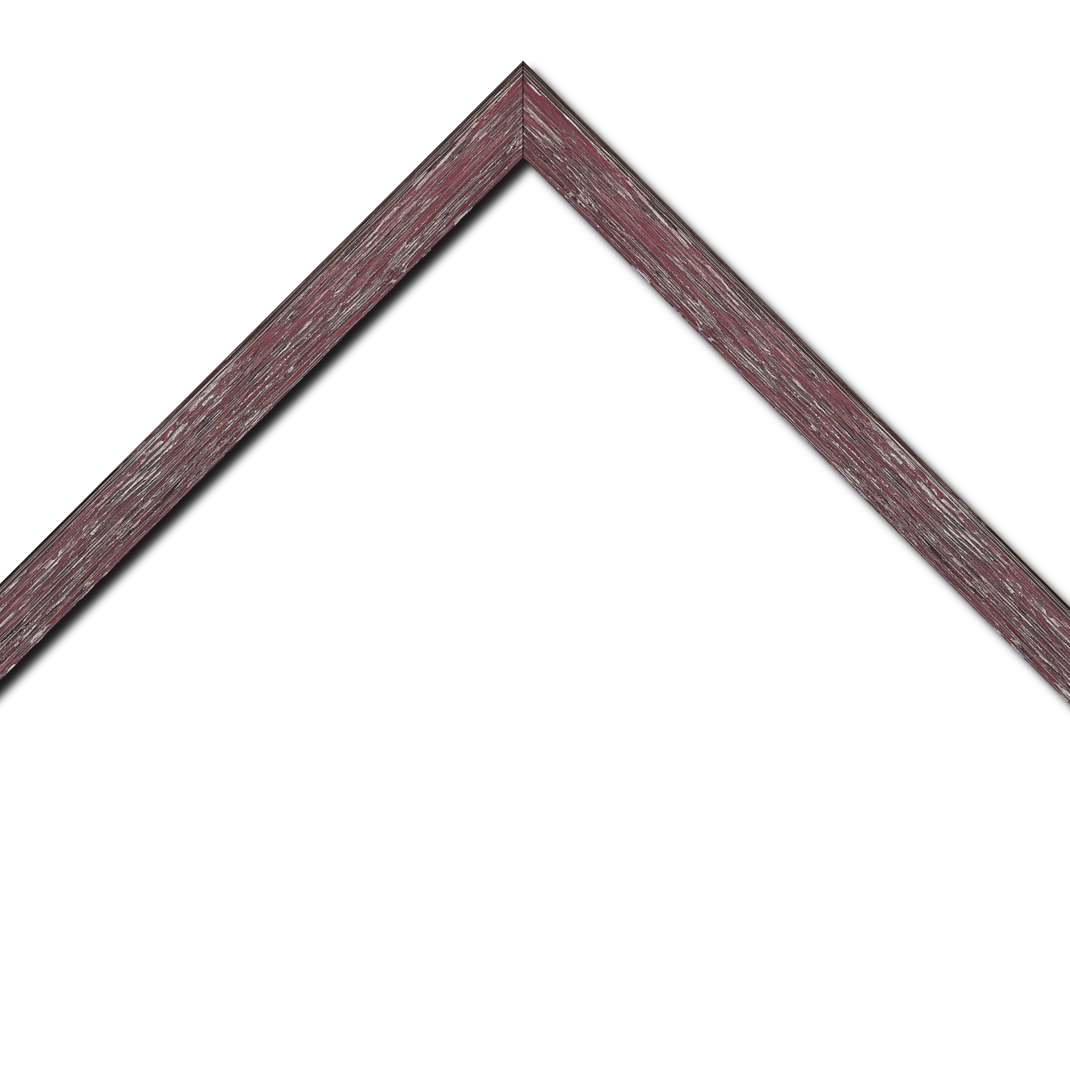 Cadre  bois bordeaux rouge — 27 x 22