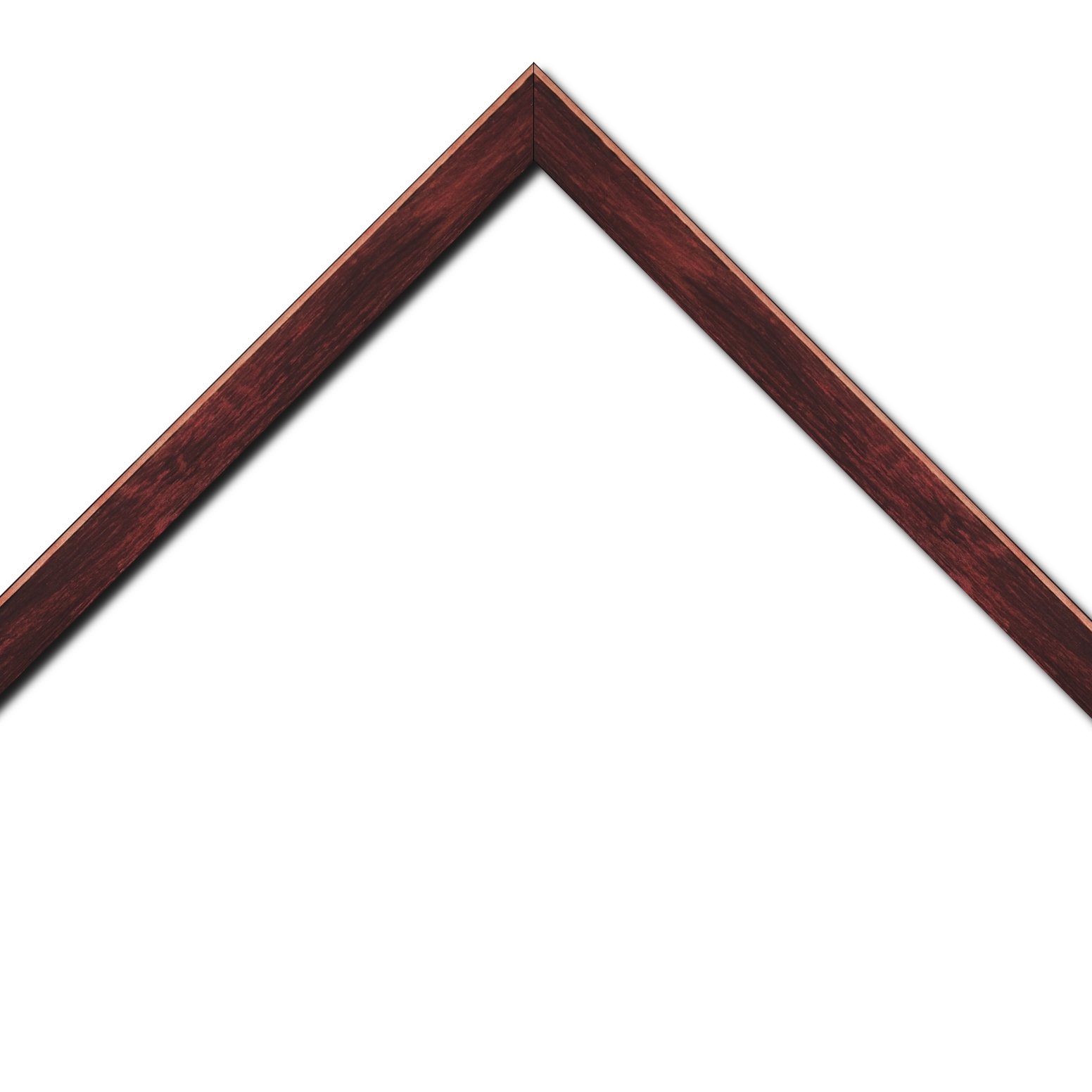 Cadre  bois bordeaux — 61 x 46