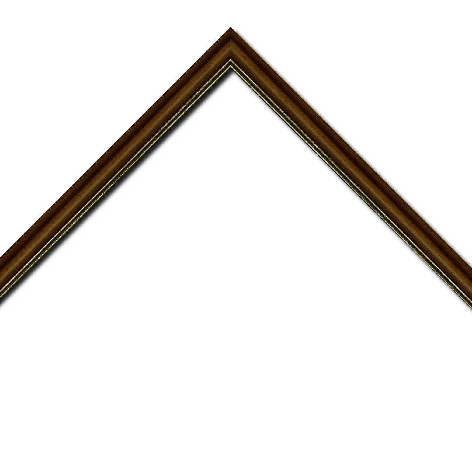 Cadre  bois marron tons bois — 46 x 38