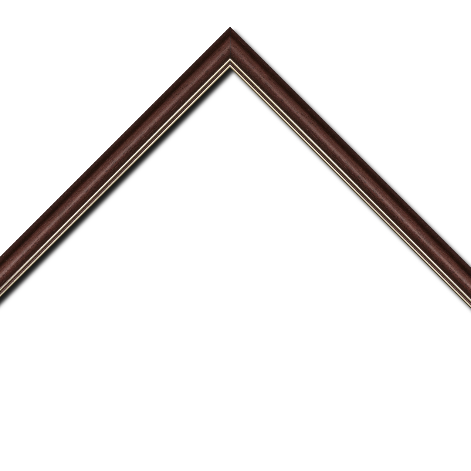 Cadre  bois bordeaux — 34 x 40
