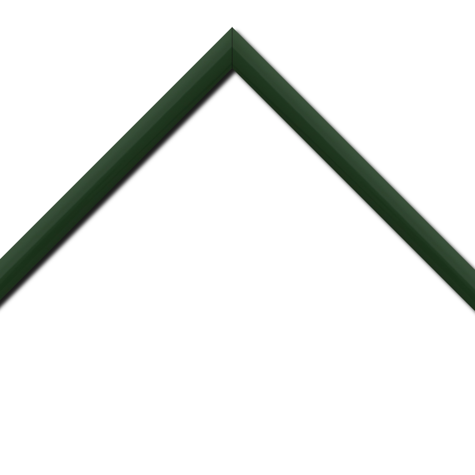 Baguette bois profil méplat largeur 2.3cm couleur vert anglais laqué