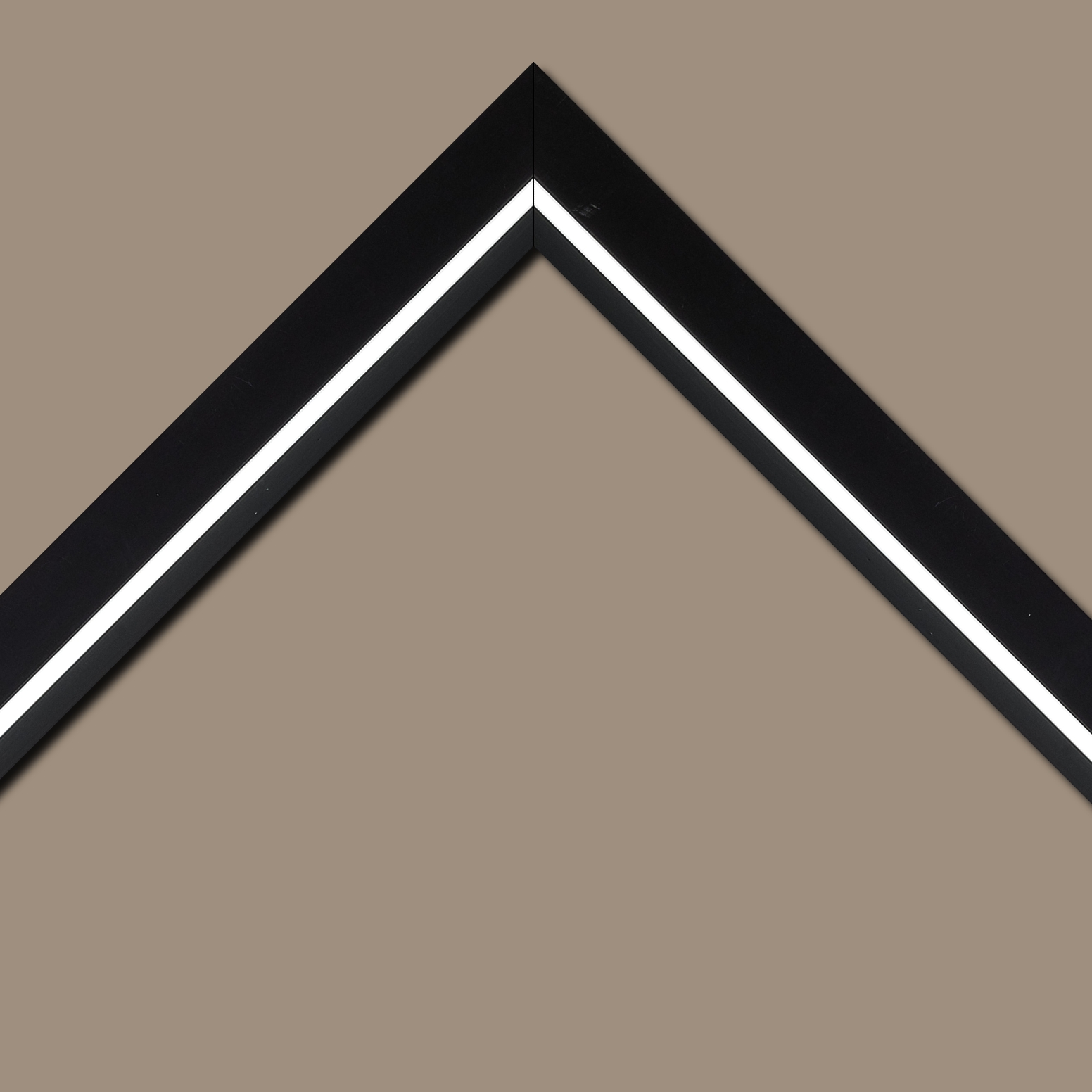 Cadre  bois blanc noir — 55 x 33