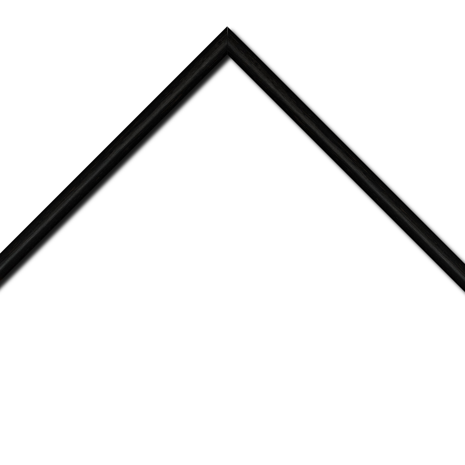 Baguette bois profil demi rond largeur 1.5cm couleur noir anthracite