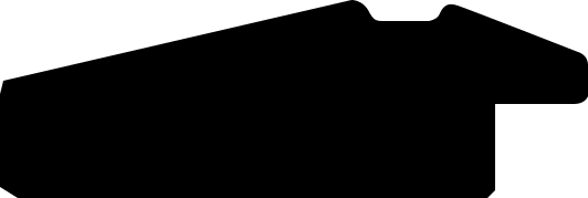 Cadre bois profil pente largeur 4.5cm de couleur noir mat filet noir - 61x46