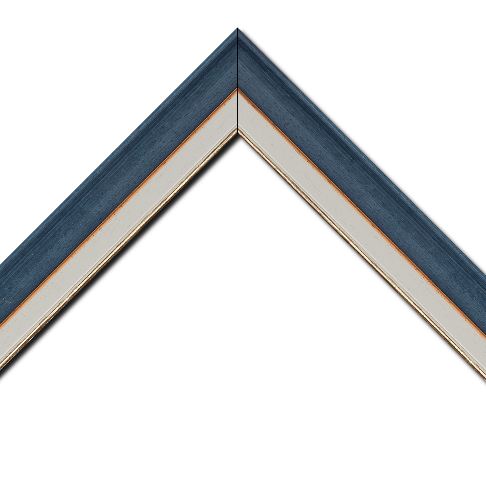 Cadre  bois bleu — 100 x 65