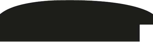 Baguette bois profil arrondi méplat largeur 9.9cm couleur noir satiné trait argent froid en relief - 84.1x118.9