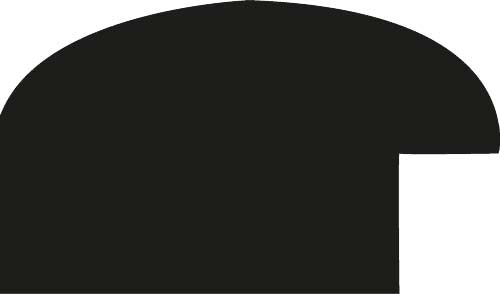 Cadre bois profil arrondi largeur 3.5cm couleur noir laqué - 50x100