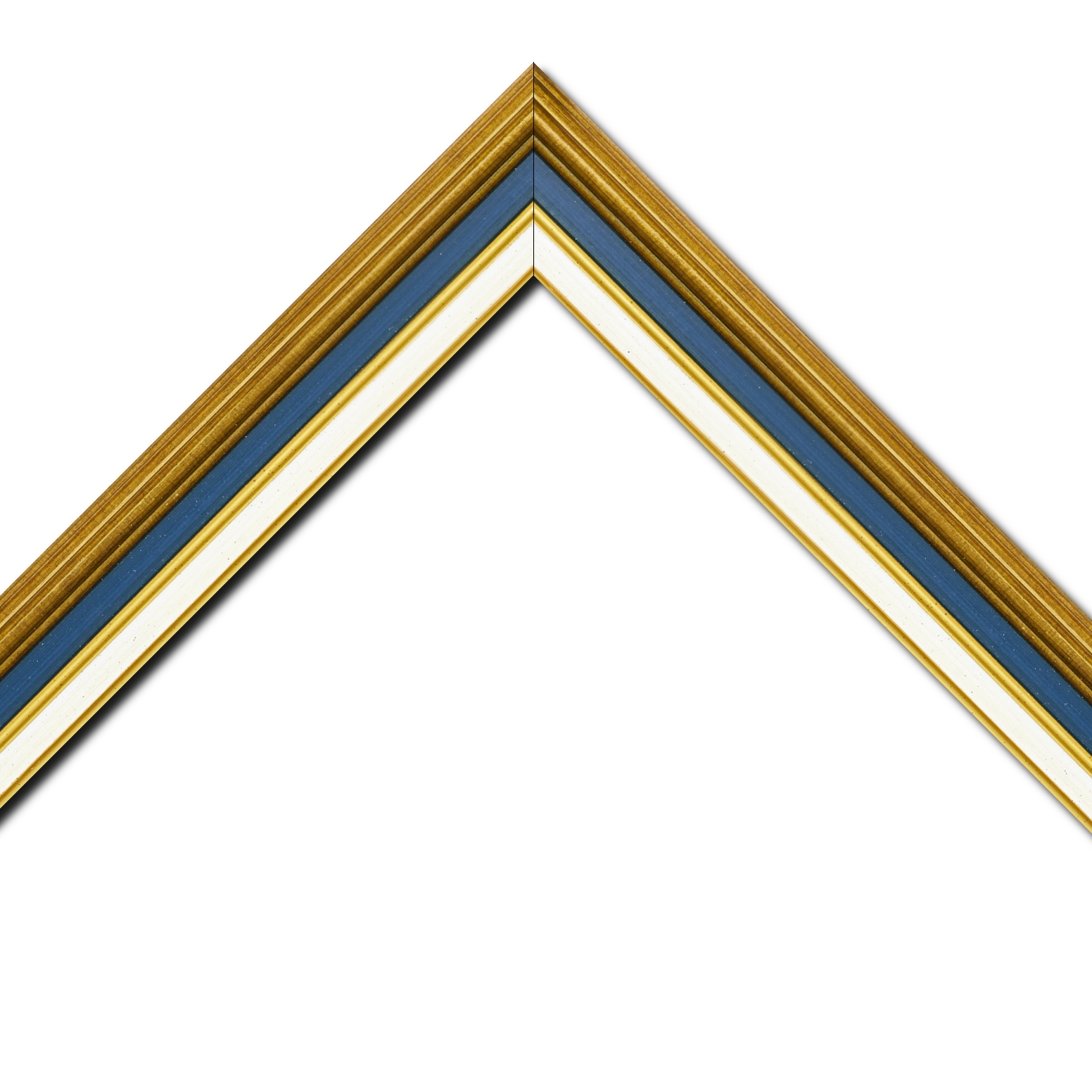 Cadre  bois or bleu — 60 x 120
