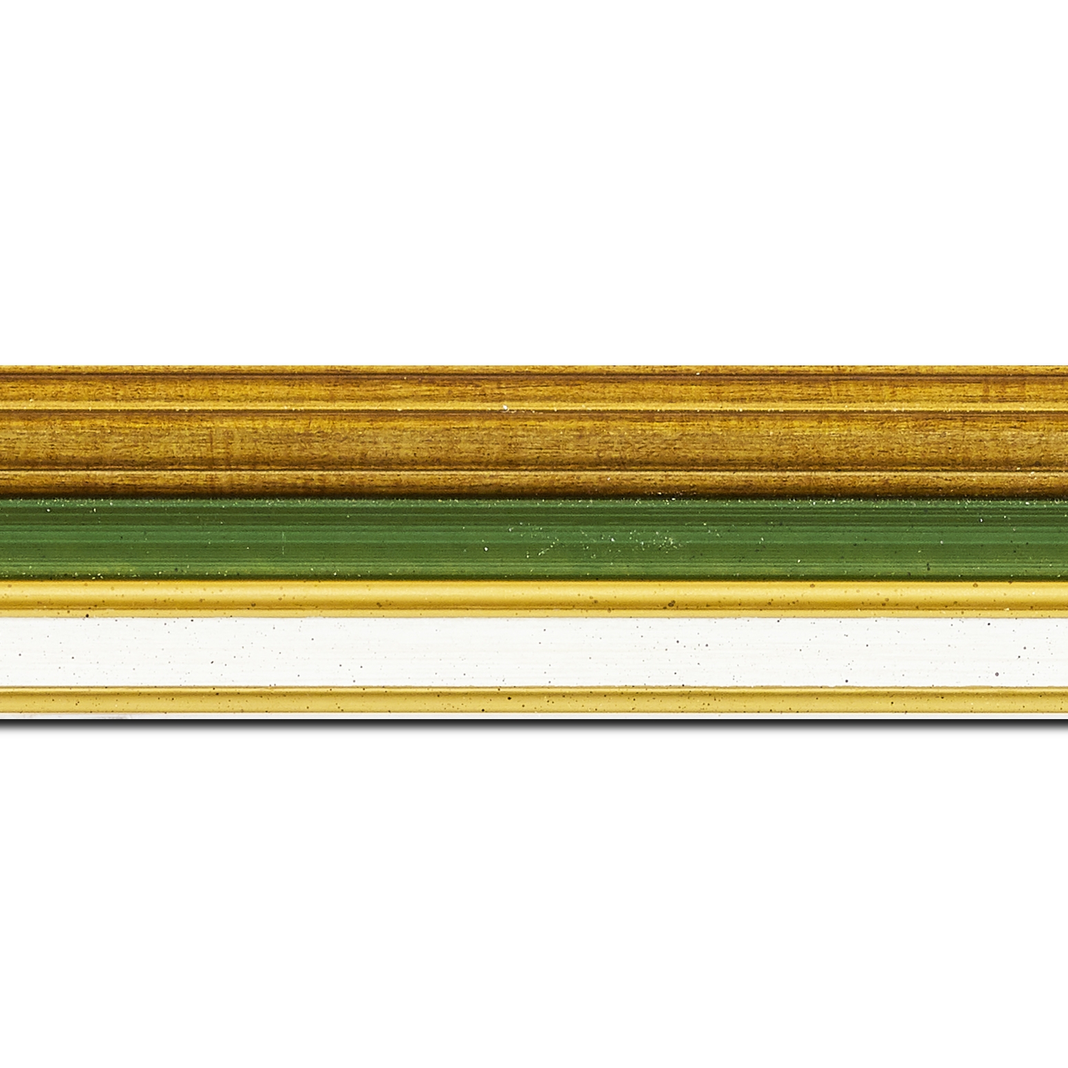 Cadre  bois vert or — 81 x 54