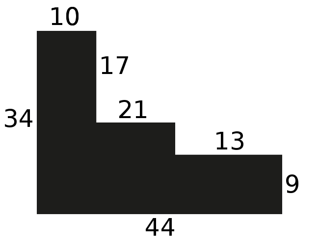 Caisse bois caisse américaine profil escalier largeur 4.4cm couleur argent sur noir (spécialement conçu pour les châssis d'une épaisseur jusqu’à 2.5cm ) - 50x70