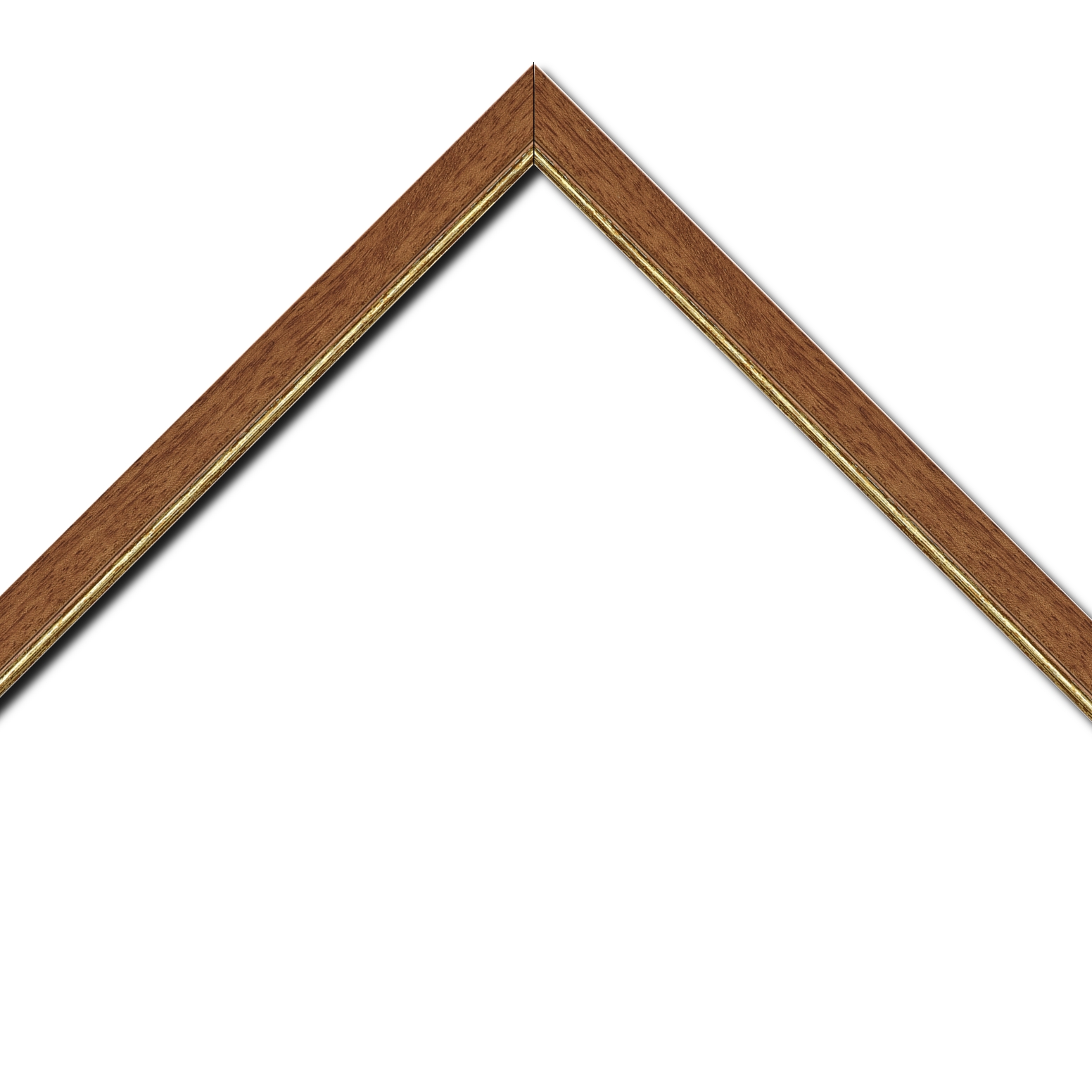 Cadre  bois marron tons bois — 61 x 50