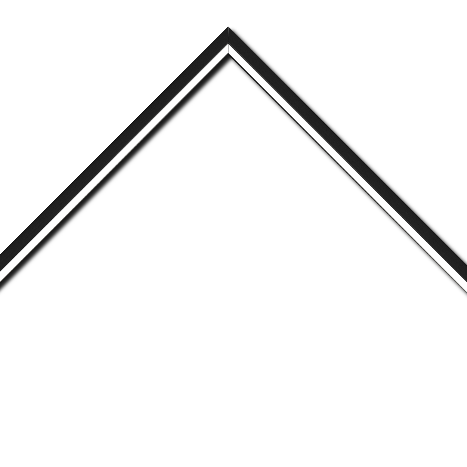 Cadre  bois blanc noir — 61 x 46