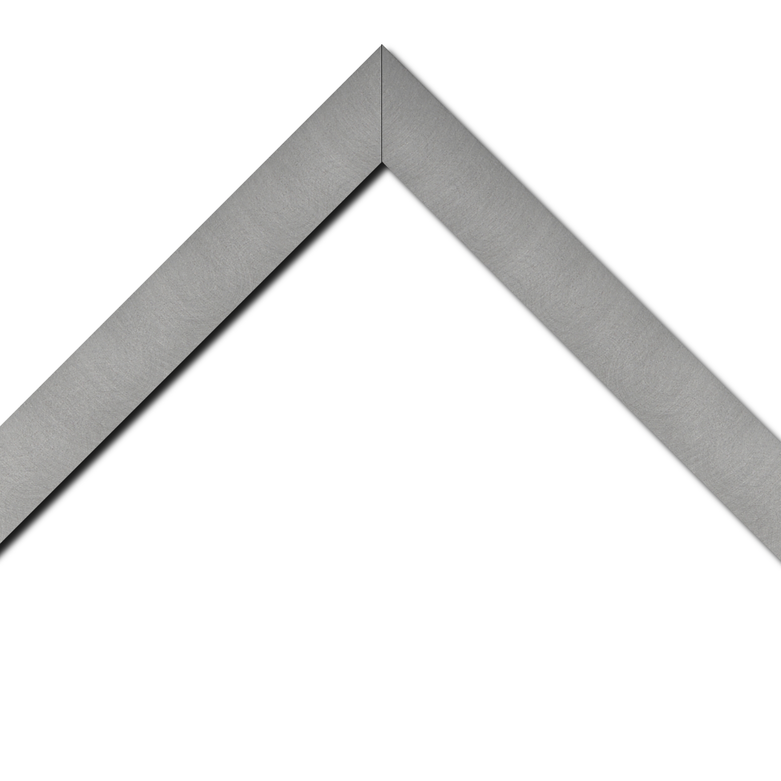 Baguette médium recouvert aluminium profil plat largeur 4cm couleur argent brossé