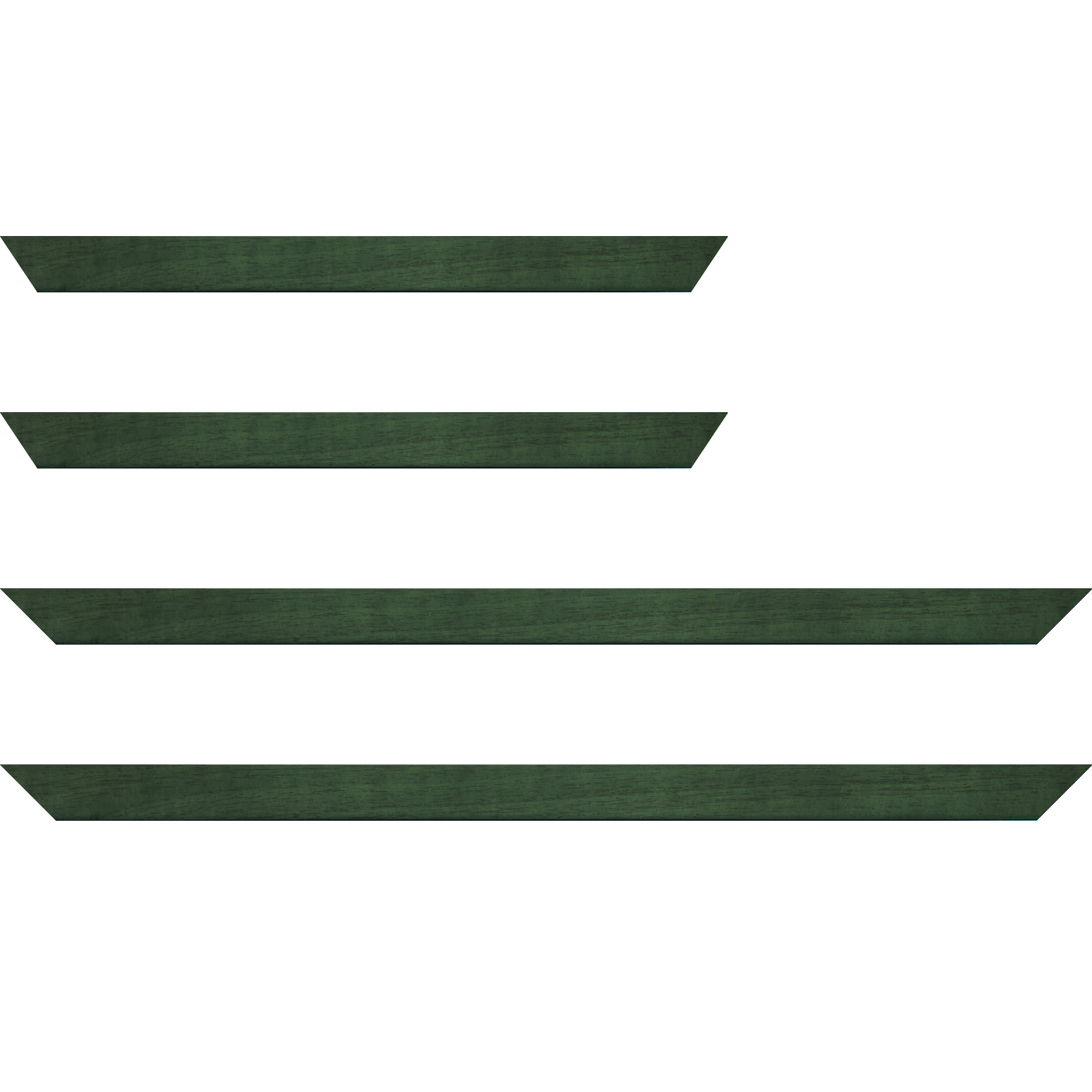 Baguette bois profil plat largeur 2.5cm couleur vert sapin satiné - 59.4x84.1