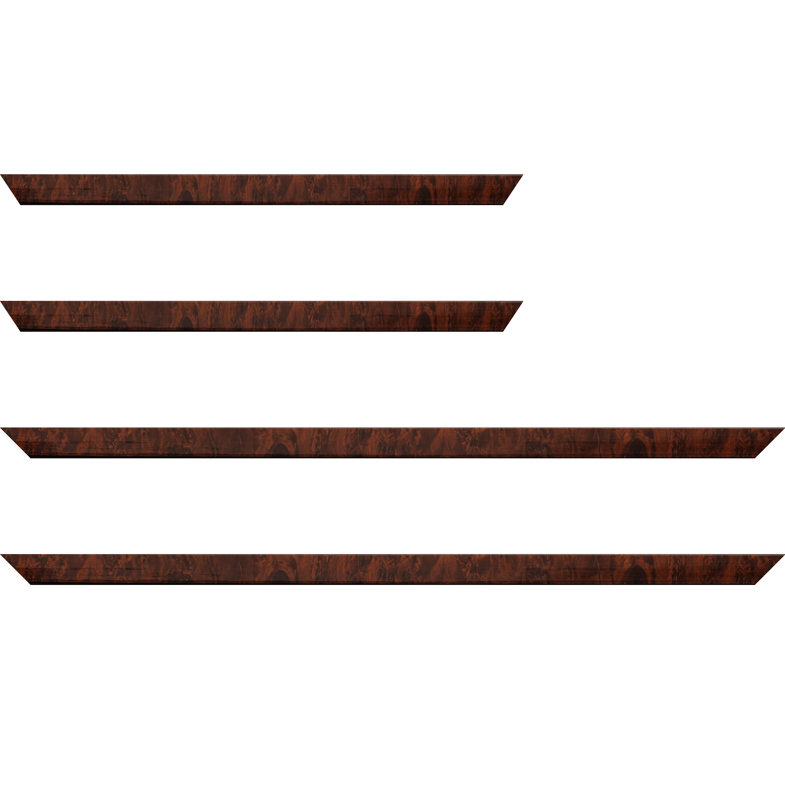 Baguette bois loupe véritable vernis largeur 2cm essence peuplier - 59.4x84.1