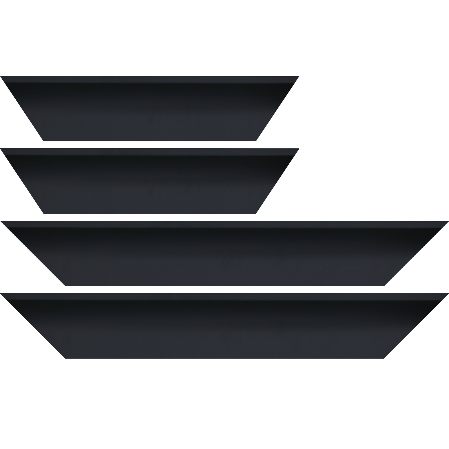 Baguette bois profil incurvé largeur 7cm couleur noir satiné - 84.1x118.9