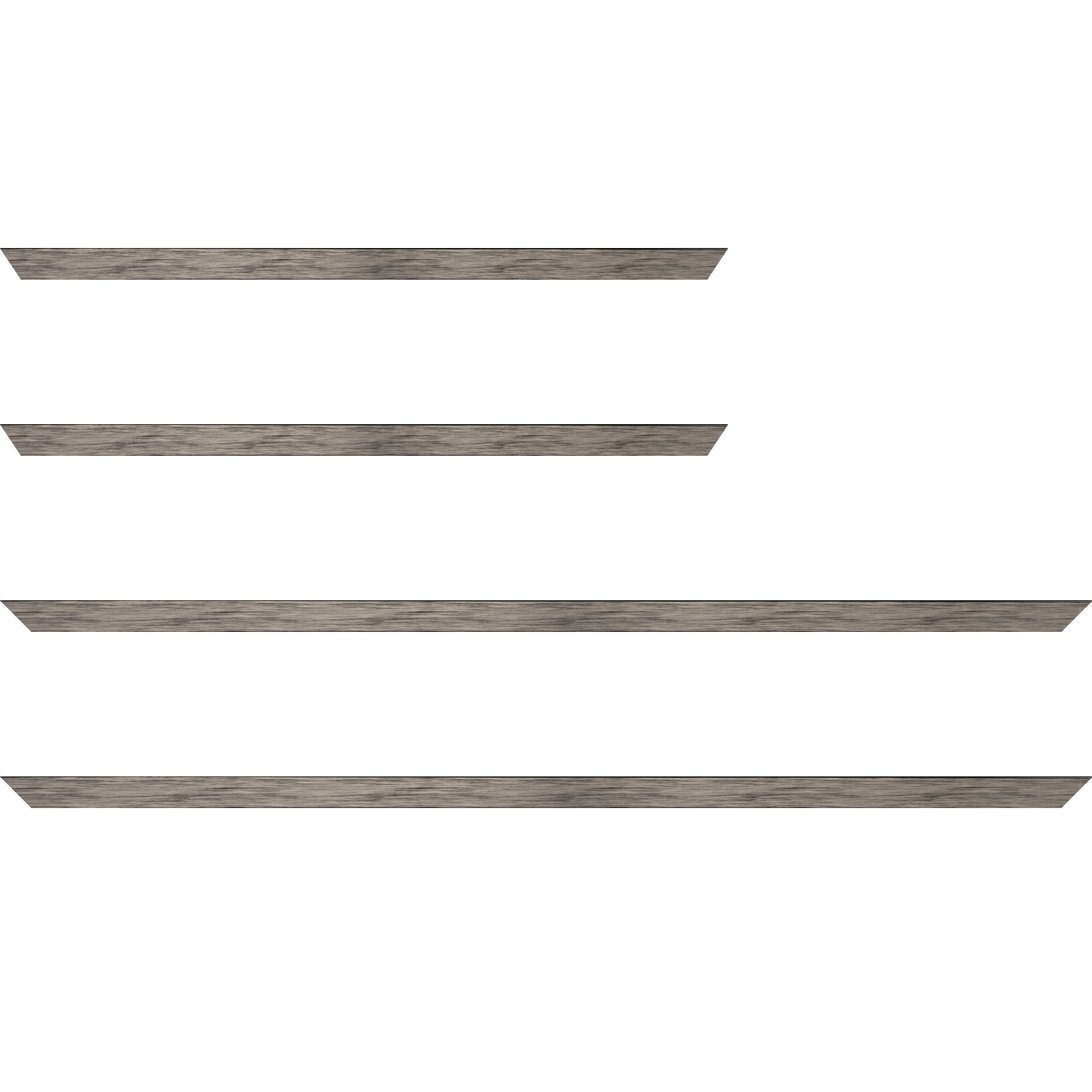 Baguette bois profil plat largeur 1.5cm couleur plomb - 50x60