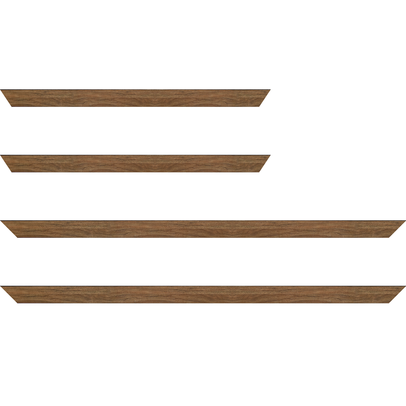 Baguette bois profil plat largeur 2cm décor bois chêne doré - 50x60