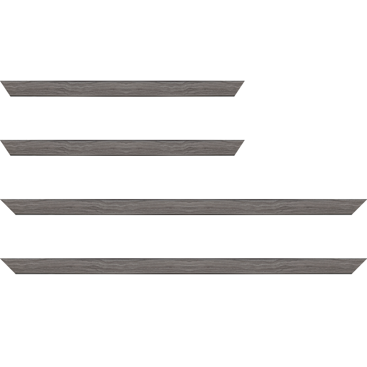 Baguette bois profil plat largeur 2cm décor bois gris - 30x90