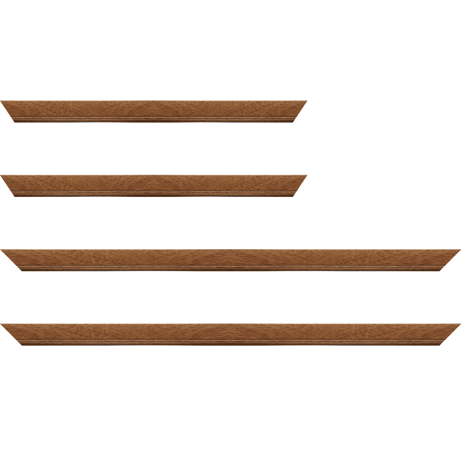 Baguette bois profil plat largeur 2.5cm couleur marron ton bois - 24x30