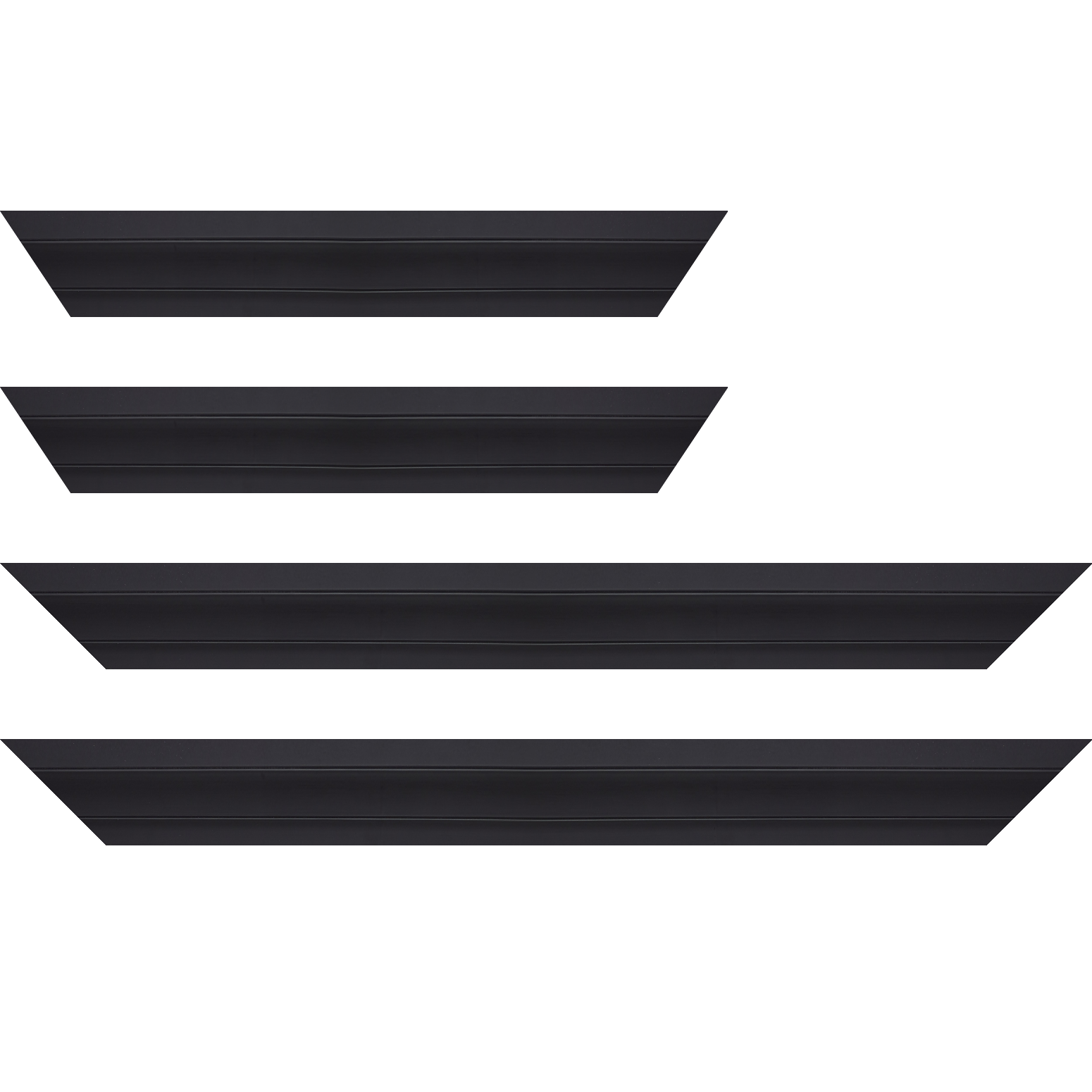 Baguette bois caisse américaine xl profil escalier largeur 4.9cm noir mat (spécialement conçu pour les châssis 3d d'une épaisseur de 3 à 4cm) - 25x25