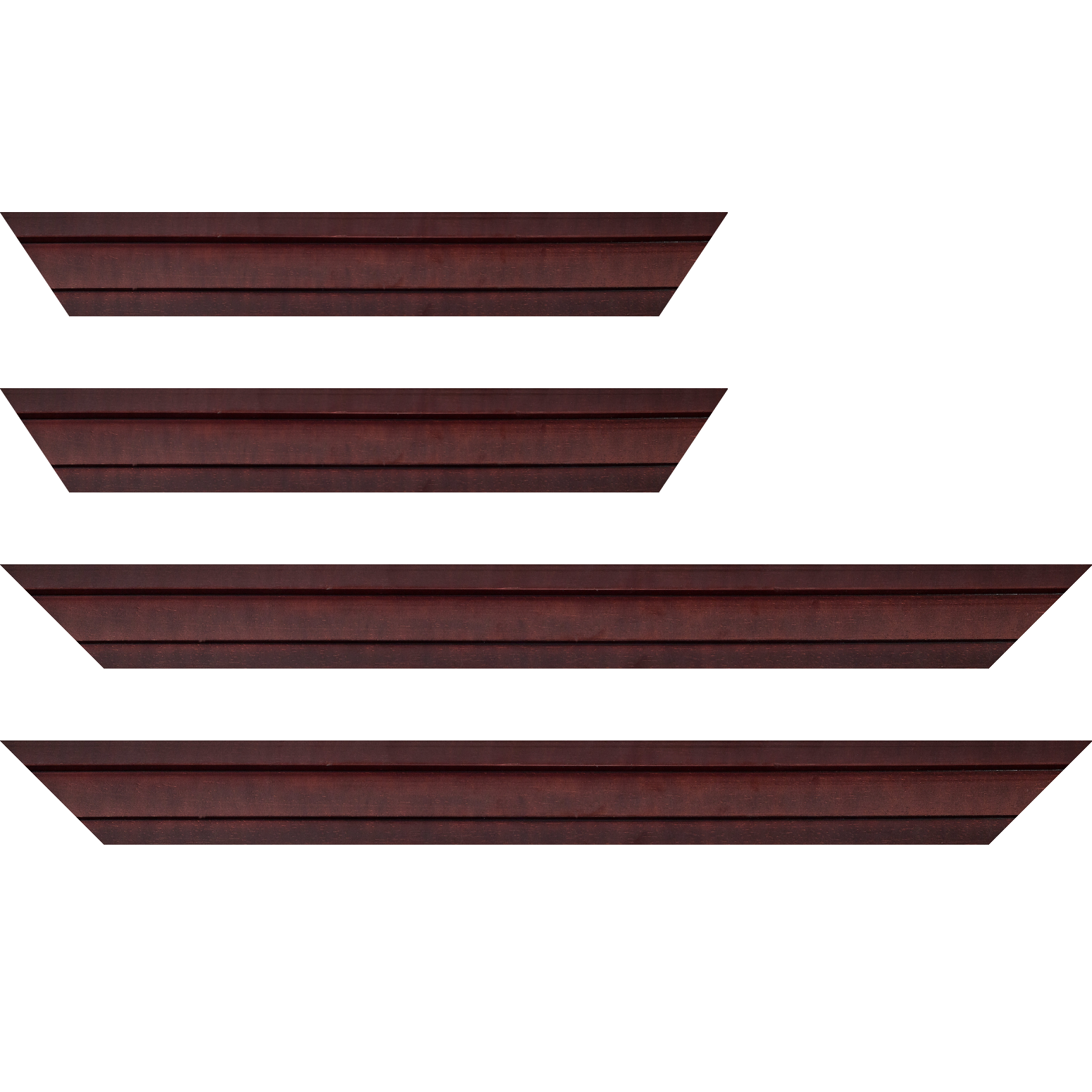 Baguette bois caisse américaine profil escalier largeur 4.4cm chocolat satiné (spécialement conçu pour les châssis d'une épaisseur jusqu’à 2.5cm ) - 59.4x84.1