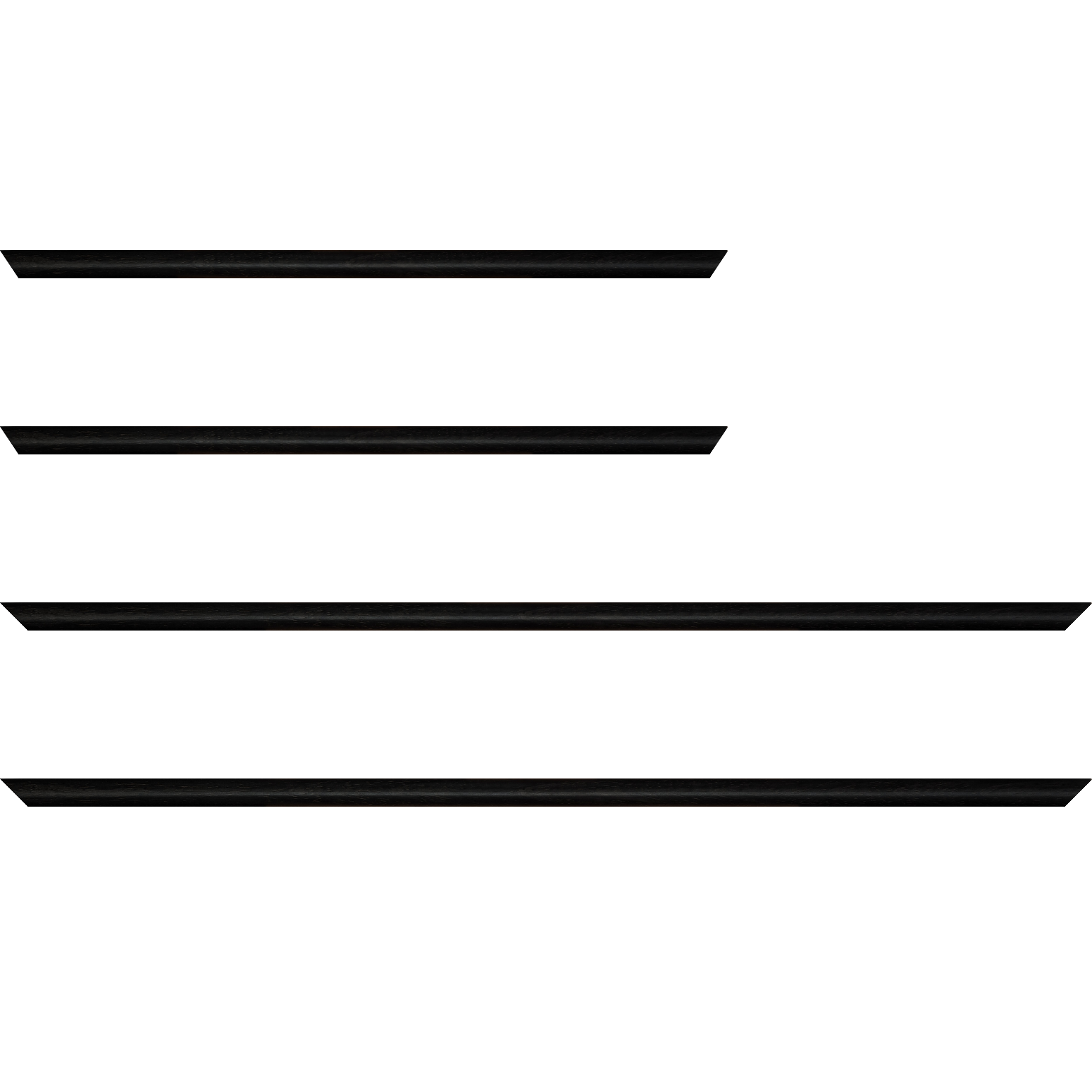 Baguette bois profil demi rond largeur 1.5cm couleur noir anthracite - 35x24