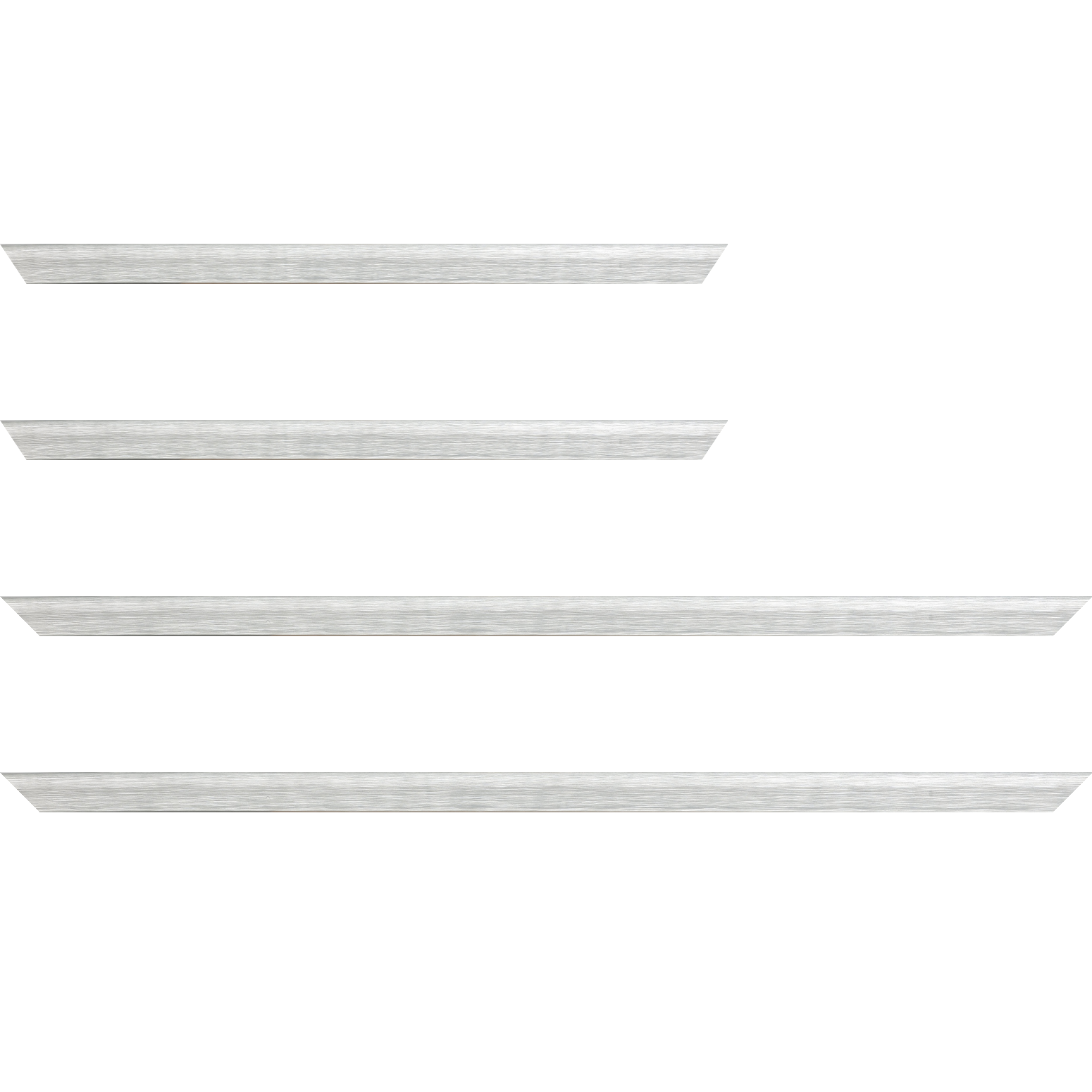 Baguette bois profil incurvé largeur 2.1cm couleur gris effet blanchi - 61x46