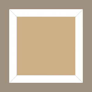 Cadre bois profil plat largeur 2.5cm couleur blanc mat - 42x59.4