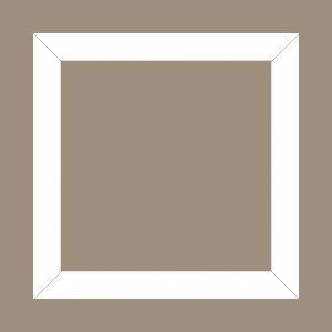 Cadre bois profil plat largeur 2.5cm couleur blanc mat - 65x54