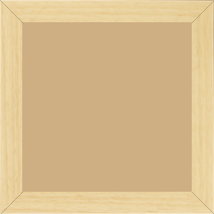 Cadre bois profil plat largeur 2.5cm couleur naturel satiné - 61x46
