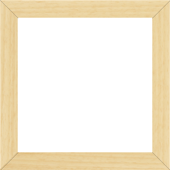 Cadre bois profil plat largeur 2.5cm couleur naturel satiné - 65x54