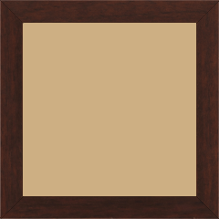Cadre bois profil plat largeur 2.5cm couleur chocolat satiné - 81x60