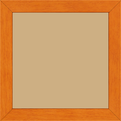 Cadre bois profil plat largeur 2.5cm couleur orange satiné