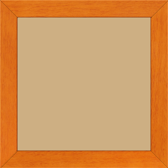 Cadre bois profil plat largeur 2.5cm couleur orange satiné - 61x46