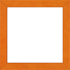 Cadre bois profil plat largeur 2.5cm couleur orange satiné - 60x80