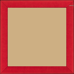 Cadre bois profil plat largeur 2.5cm couleur rouge satiné - 15x21