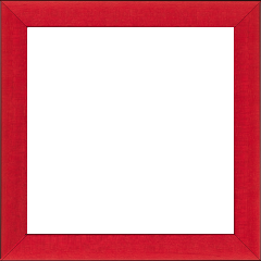Cadre bois profil plat largeur 2.5cm couleur rouge satiné - 81x60