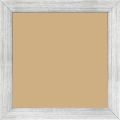 Cadre bois profil plat largeur 2.5cm couleur argent - 25x25
