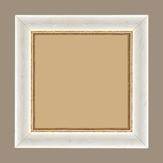 Cadre bois profil incurvé largeur 4.2cm couleur blanchie antique filet or