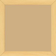 Cadre bois profil plat largeur 2cm hauteur 3.3cm couleur naturel satiné (aussi appelé cache clou) - 25x25