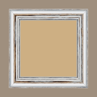 Cadre bois sapin largeur 3.9cm couleur blanchie réessuyée - 81x60