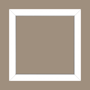 Cadre bois profil méplat largeur 2.3cm couleur blanc laqué - 65x54