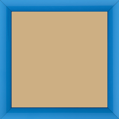 Cadre bois profil méplat largeur 2.3cm couleur bleu clair laqué - 20x60