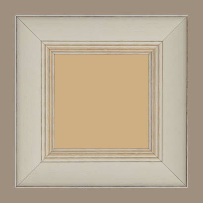 Cadre bois profil incurvé largeur 8cm couleur blanchie - 84.1x118.9