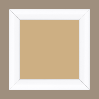 Cadre bois profil arrondi largeur 3.5cm couleur blanc mat - 33x95