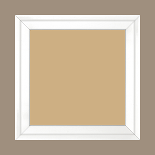 Cadre bois profil plat escalier largeur 3cm couleur blanc laqué - 92x60