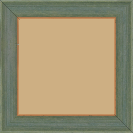 Cadre bois profil incurvé largeur 3.9cm couleur vert amande satiné filet or - 61x46