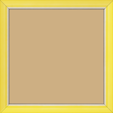 Cadre bois profil incurvé largeur 1.9cm de couleur jaune tonique filet intérieur blanchi