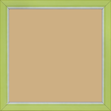 Cadre bois profil incurvé largeur 1.9cm de couleur vert tonique filet intérieur blanchi
